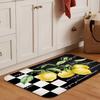 Luxury Creative Lemon Pattern Kitchen Mat Soft Thickened Kitchen Floor Mat Waterproof Non-slip Oil-proof Floor Mat Runner Rug