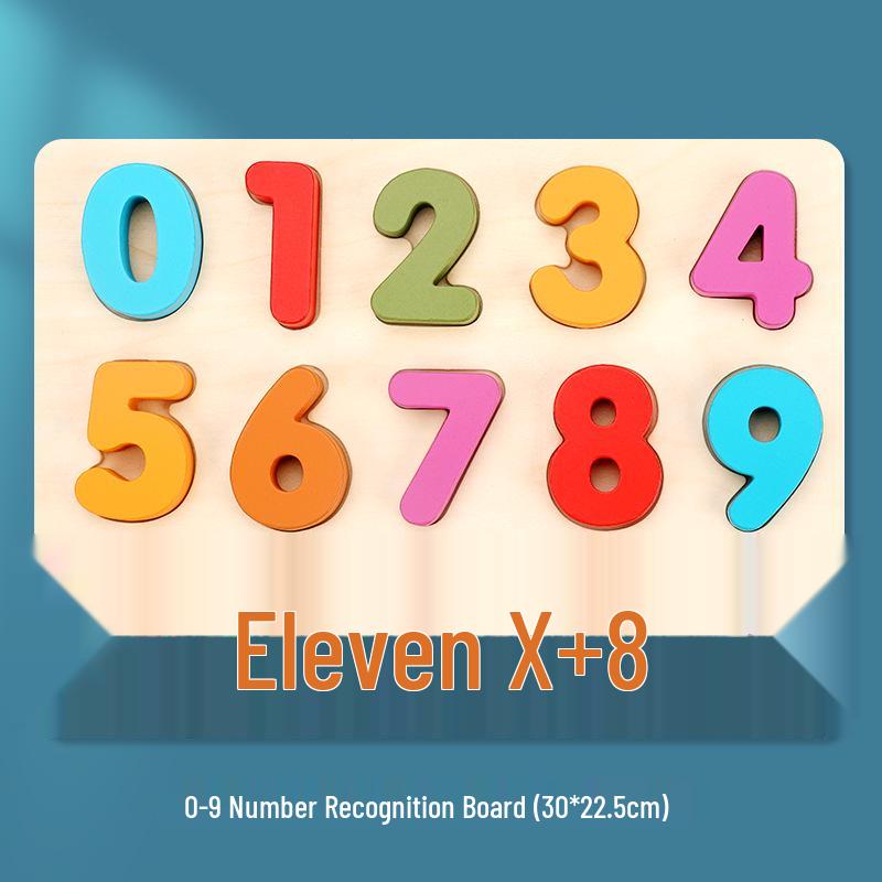 Colorful Wooden Number & Letter Shape Matching Puzzle for Kids