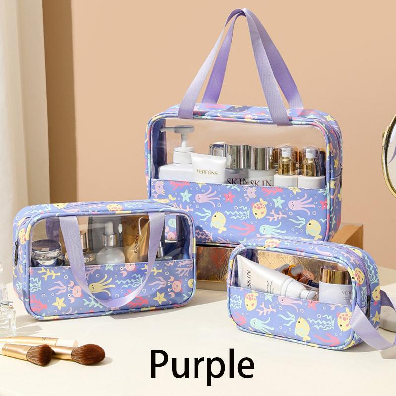 Bag Macaron Transparent Makeup Printed Bag Portable Storage Bag Bath Bag