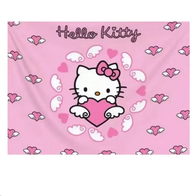 Тканое полотно Sanrio Hello Kitty и кошка с мультяшным принтом, Декорация для спальни, Дизайн фона для празднования, Кавайи Аниме, Домашний декор