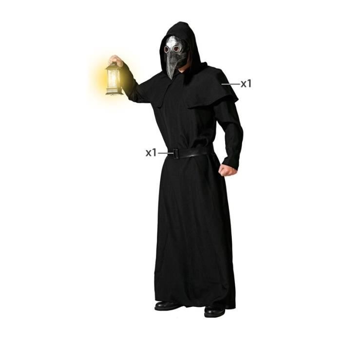 Déguisement Homme Docteur de la Peste - ATOSA - Halloween - Noir - Adulte
