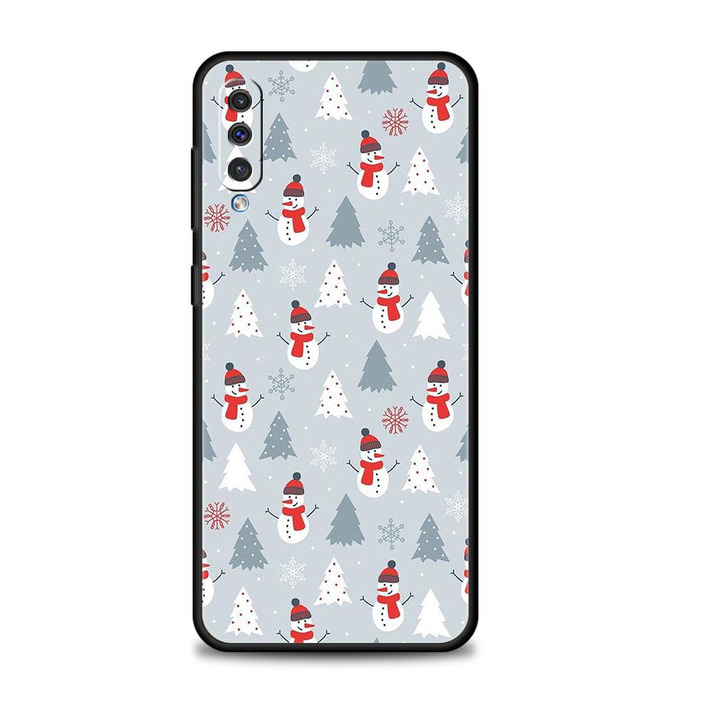 Счастливого Рождества Снеговик Чехол для телефона для Samsung Galaxy A50 A30 Note 8 9 20 Ultra A04 A50s A90 A40 A20e A10s A70 A20s M52 M33 M53