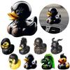 Gothic Duck Figurine Punk Deathrock Satanic Black Duck Resin Statue Sculpture Home Office Desktop Decoration Halloween Party Ornament