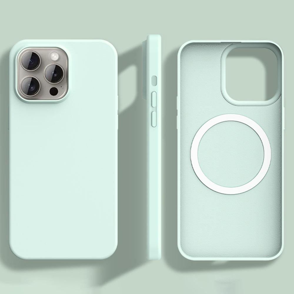 Чехол для iPhone 14 Pro, совместимый с MagSafe, ультратонкий, из жидкого силикона + ПК, чехол для телефона