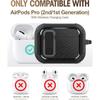Сверхтвердый корпус во весь корпус для AirPods Pro(2-е/1-е поколение) Чехол, защитная крышка с замком, надежная защита от падения