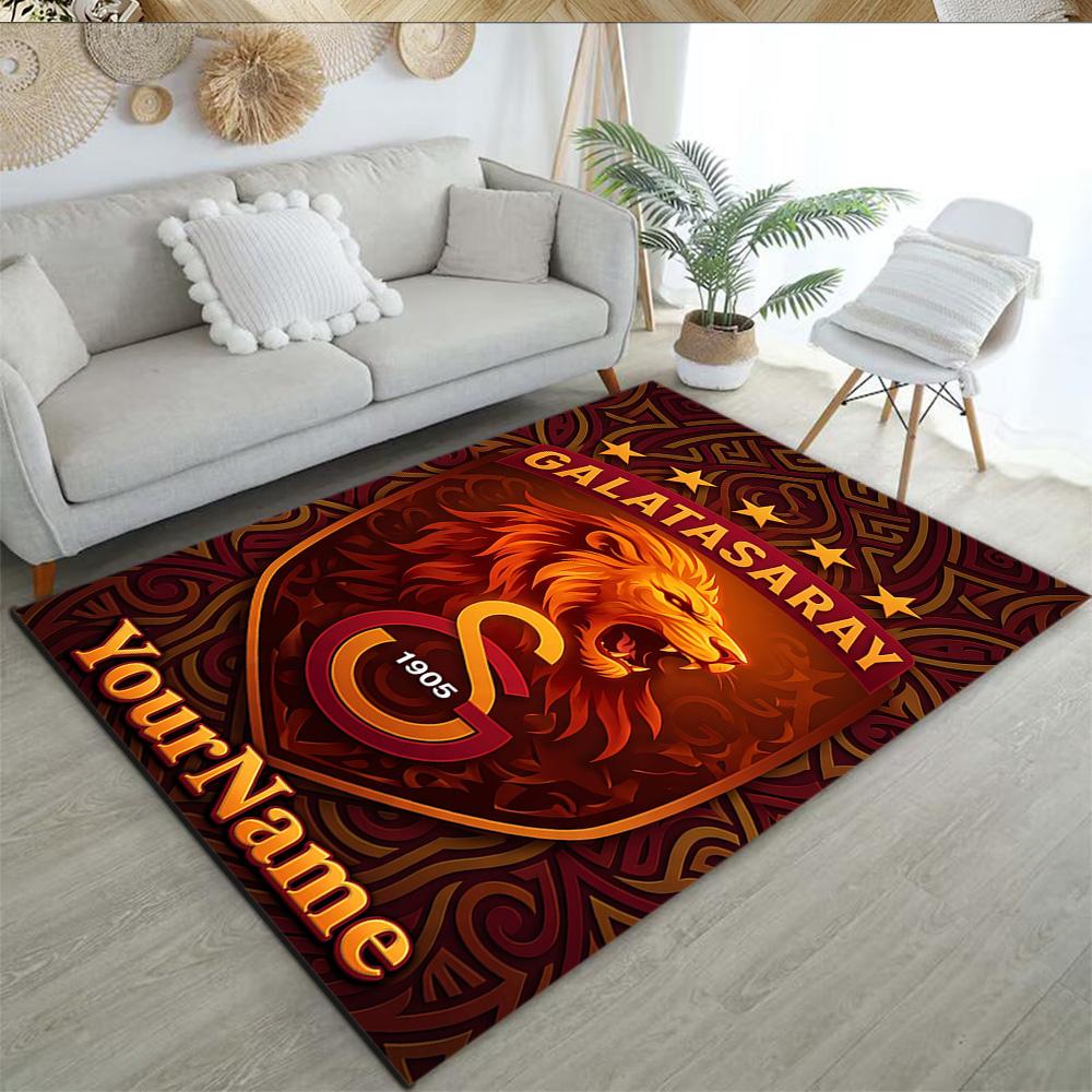 Galatasaray Customizable Name Floor Mat Design For Playrooms Entryway Foyer Study Room Antislip Carpet Office Home Decor Best For Christmas