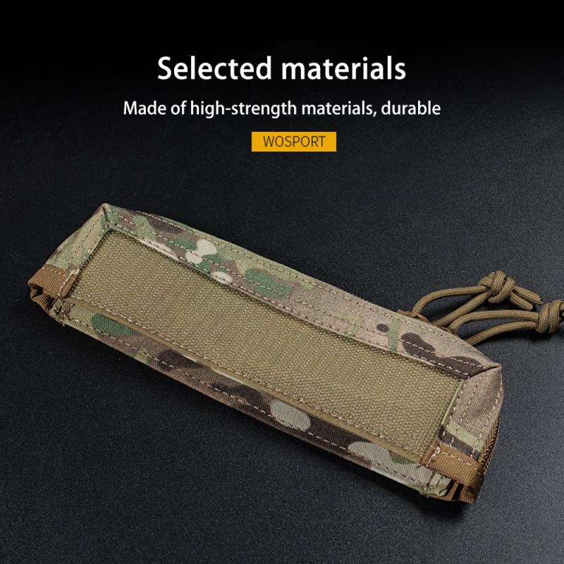 Сумка для хранения Wosport Mk4, нагрудный комплект, карман на молнии, тактический расширительный аксессуар, двойная молния