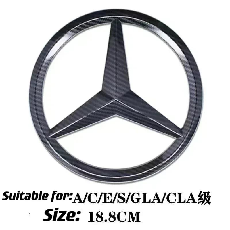 1Pcs ABS Car Front Grille Badge Decal Cover Emblem For Mercedes Benz W204 W205 W210 W211 W212 W213 C E Class GLA GLK ML GLC GLE PB8