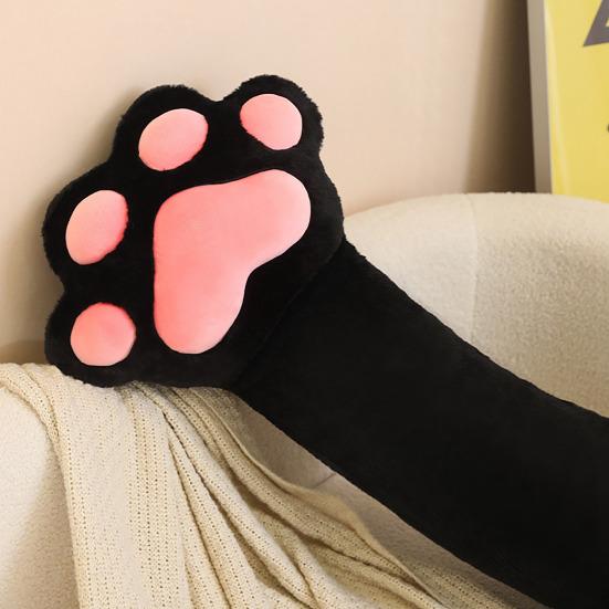 Leg Pillow for Side Sleepers Long Cat Paw Pillow Elastic Fully Filling