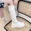 Socks Boots Women's Korean Version Fashion Autumn Over The Knee Boots Thin Knitted Belt Buckle Thick Bottom Boots