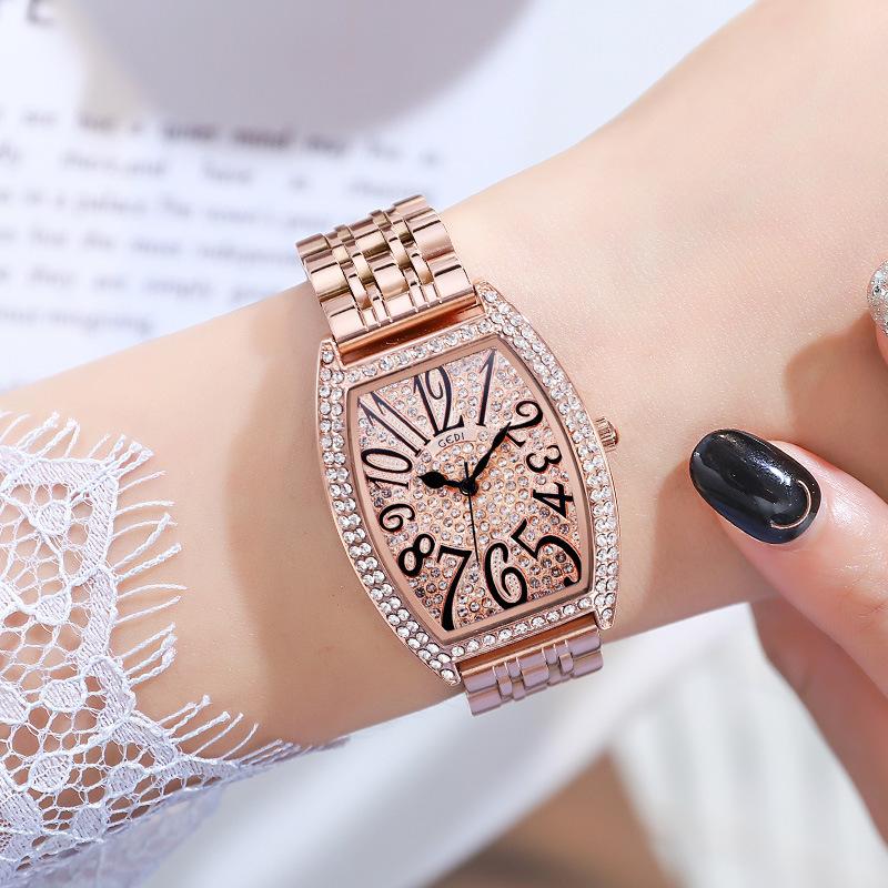 Fashion Light Luxury Steel Belt Watch Retro Wine Barrel Quartz Women'S Watch Niche Gypsy Women'S Watch