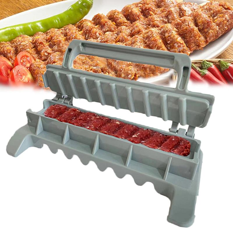 Машина для приготовления кебаба Easy Single Row Grille BBQ Wewers Подготовка машины для приготовления кебаба Пресс-машина Многоразовая ручная форма для кебаба