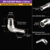 304 Stainless Steel Pipe Fitting 8/10/12/16/20/25/32mm Hose Barb Tail 1/8" 3/8" 1/4" BSP PL Male Connector Joint Coupler Elbow