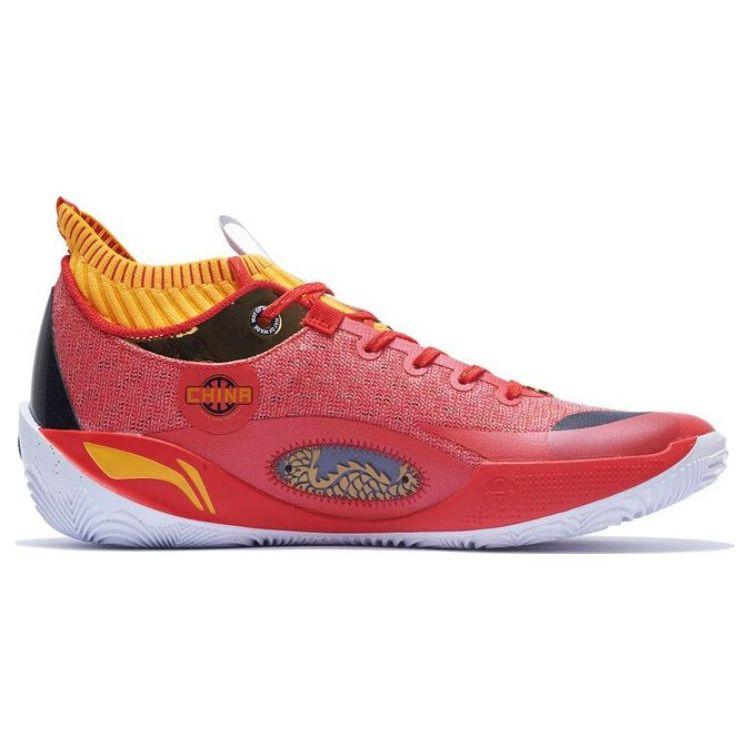 Li Ning Wade 808 Ultra Shock Absorbing Non-Slip Wear-Resistant Low-Top Basketball Shoes Men Sneaker Bright-Neon-Red ABAS113-9