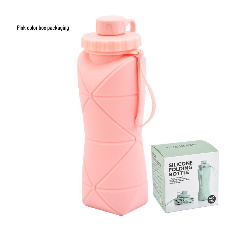 Складная силиконовая бутылка для воды большой емкости для занятий спортом на открытом воздухе и путешествий