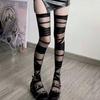 Ультратонкие Женские Пикантные Бандажные Полосатые Длинные Чулки Женские Японская Лолита Jk Y2k Сексуальные Летние Перекрестные Трубчатые Белые Чулки