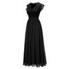 Womens Lace Chiffon Ball Gown Party Maxi Dress