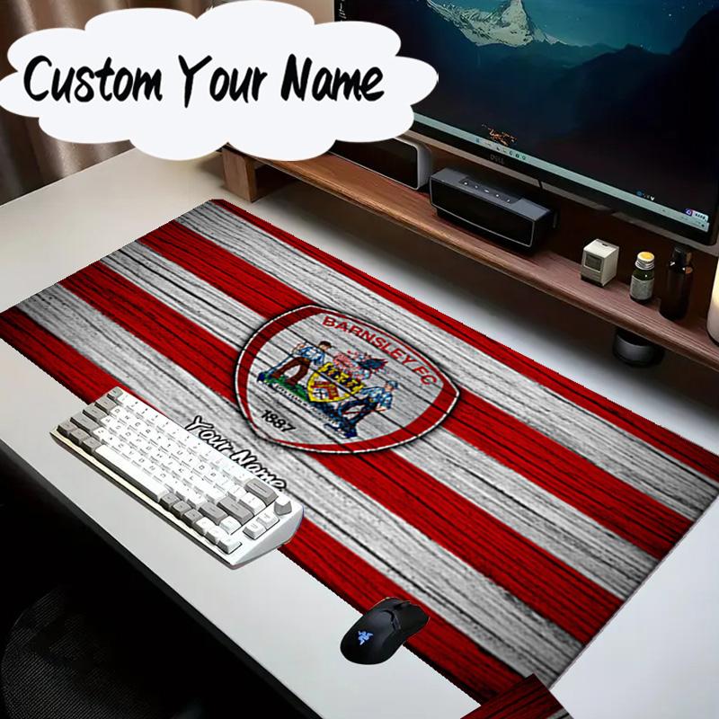 Custom Name Mouse pad Barnsley Crest Design Mouse Pad Desk Mat, Non-Slip Rubber Backer Pad For Computer Notebook Gaming Mouse Pad Birthday Gift