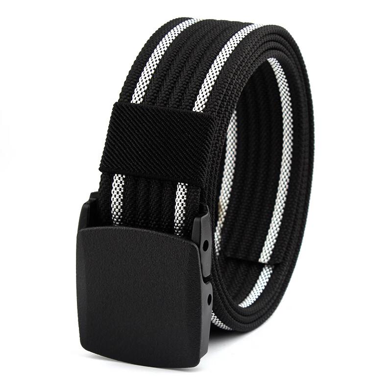 Nylon Canvas Woven Outdoor Belt with Metal Plastic Buckle