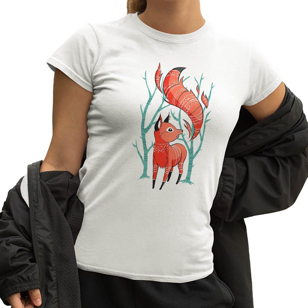 Little Red In The Forest Printed T Shirt Women Minimalism Summer Plus Size Versatile Urbano