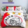 AFC Ajax Custom Name Pattern Bedding,Quilt Set Quilt Cover Pillowcase Home Birthday Gift(1 * duvet cover + 2 * pillowcase, without core)
