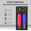 Зарядное устройство POWERKAN R2 с ЖК-дисплеем. Подходит для зарядки 2 литий-ионных аккумуляторов 3,7 В различных размеров и 1,2 В NiMH аккумуляторов AA AAA.