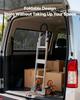 VEVOR Stair Climbing Cart, 150 kg Stair-Climb Capacity, Aluminum Alloy Folding Trolley Cart with Telescoping Handle, 6 Wheels and 2 Bungee Cords
