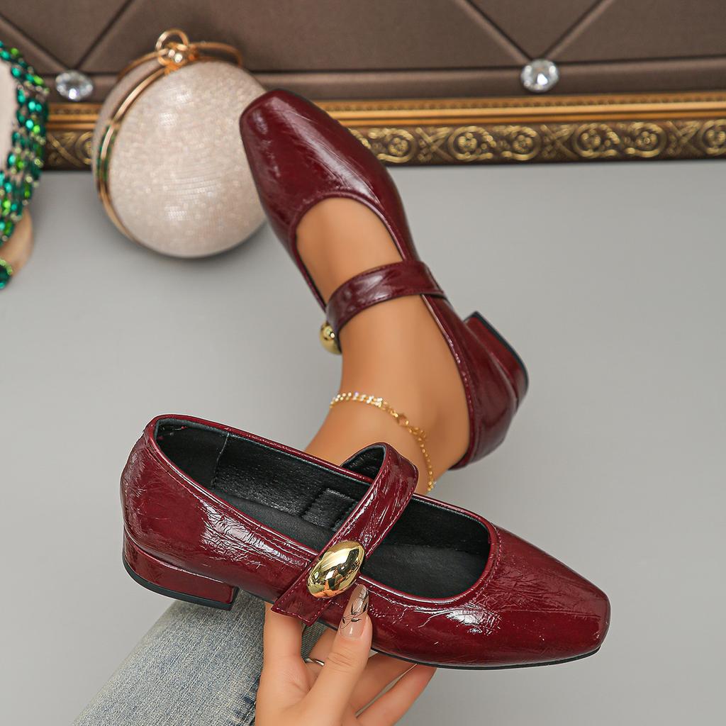 Fashion Women Flats Korean Spring Elegant Round Toe Loafers Women French Retro Low Heels Cute Mary Jane Shoes for Women Zapatos De Mujer