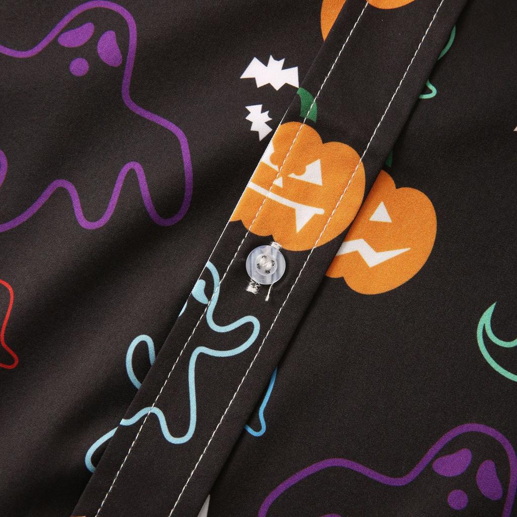 Мужская повседневная рубашка с короткими рукавами и забавным принтом, топ на пуговицах с лацканами