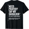 Нуждаюсь в молитве Похлопай меня по плечу Библейский стих Христианская футболка с надписью на спине