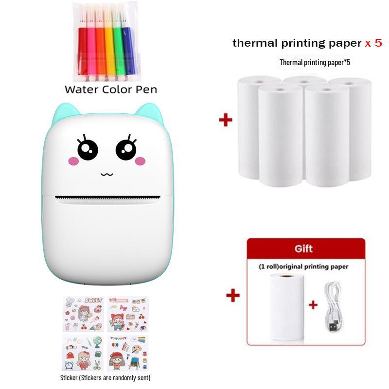 Беспроводной портативный мини-принтер для мобильных телефонов - компактный принтер для самоклеящихся этикеток и фотографий