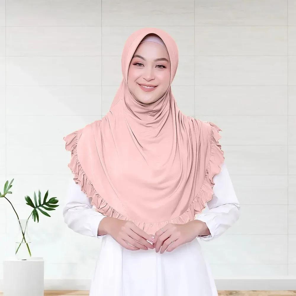 Рамадан мгновенный хиджаб женский мусульманский шарф цепочка платок обертывания эластичный головной убор шея шали Амира исламская молитва хиджабы тюрбан