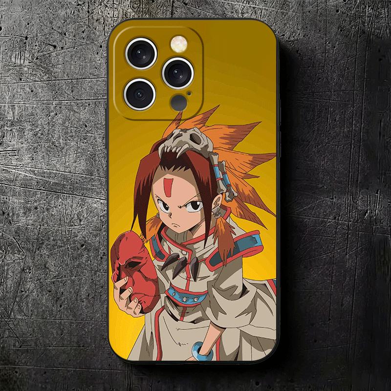 Anime Shaman King Soft Phone Case for iPhone 16 16E 17 Air 15 Pro Max 14 Plus 13 Mini 11 12 7 Black Cover Back Shell
