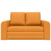 Sofa Bed 60 cm Dark Yellow Fabric