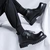 Spring and Autumn British Style Mid Cut Boots High Quality New Style Thick Bottom Lace Up Ankle Boots Brand Black High Top Boots