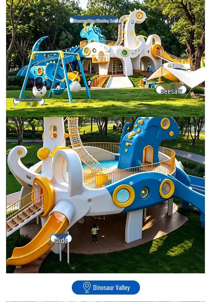 Eco-Friendly Amusement Park Stainless Steel Slide for Cultural Tourism and Parent-Child Adventures