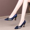 Women Classic Navy Blue Crystal Shining High Heel Shoes Lady Spring & Summer Comfort Stylish Pumps Mulheres De Salto Alto
