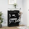 VidaXL Shoe Cabinet Black 63x24x104 Cm Engineered Wood 342564