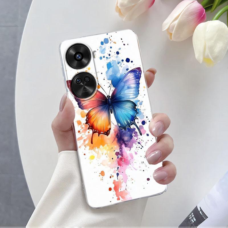 Для Huawei Nova 11 SE 11 Ultra Pro 11i Чехол Роскошный Чехол для Телефона Для Huawei Nova 12 Lite 11I Цветок Прозрачный Силиконовый Защитный Чехол