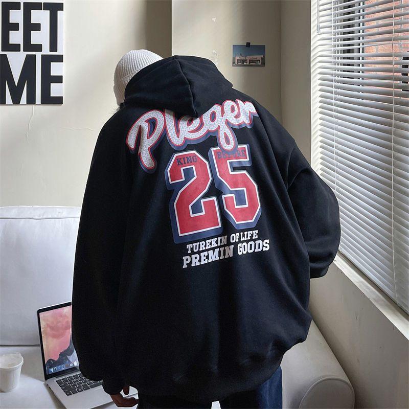 Хип-хоп Толстовка Мужская Толстовка с буквенным принтом Модная уличная одежда Пуловер Толстовки Одежда