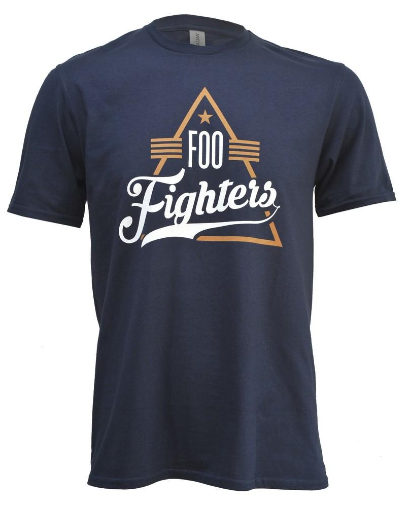 Официальная футболка Foo Fighters Треугольник Дэйв Грол Синяя Новая