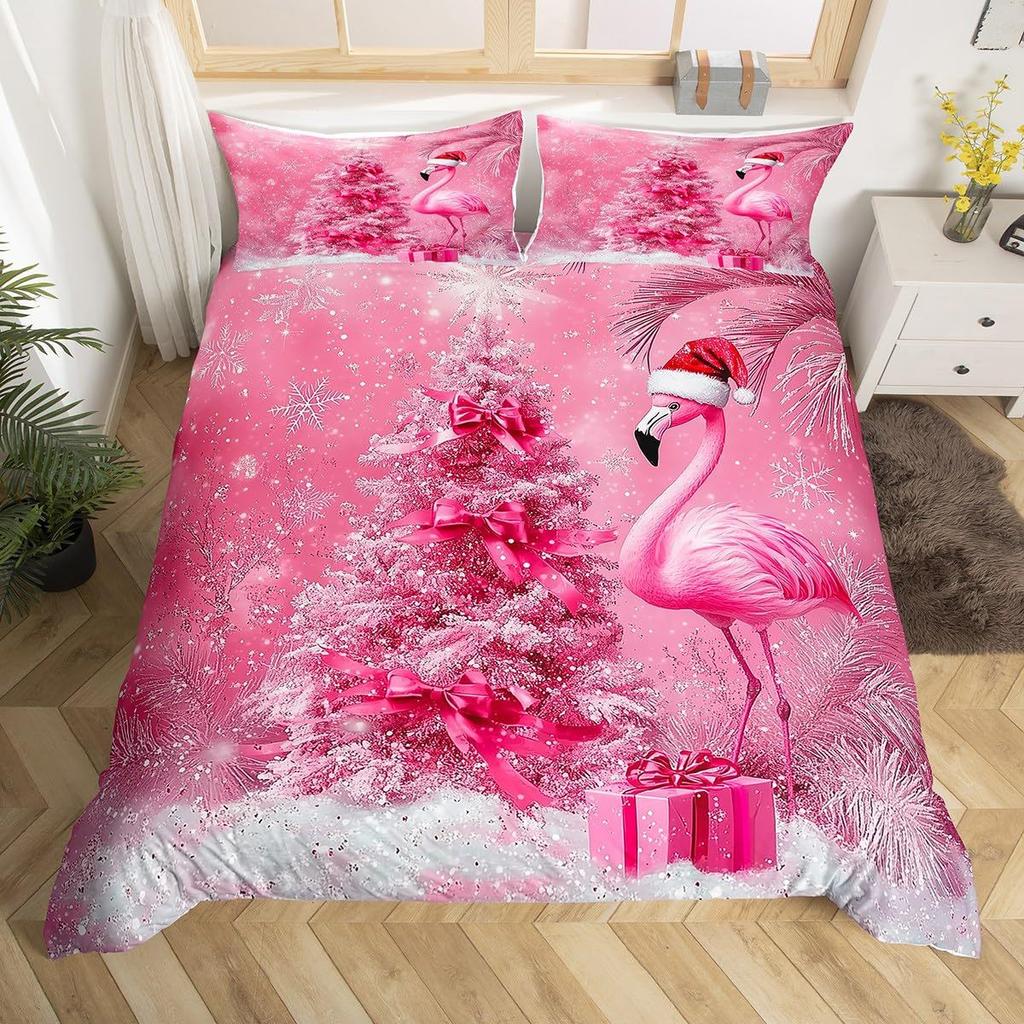 Christmas-themed Down Comforter Set Bedding Set 3-piece Duvet Cover Set