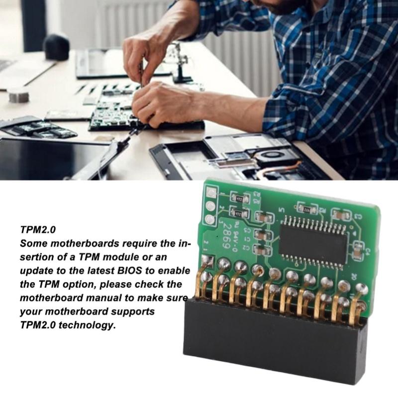 20-контактный модуль TPM 2.0 Вертикальный модуль доверенной платформы Для SuperMicro AOM TPM 9665V TCG 2.0