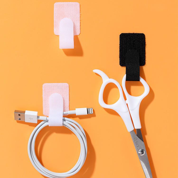 Self-Adhesive Velcro Cable Ties and Clips for Wire Management