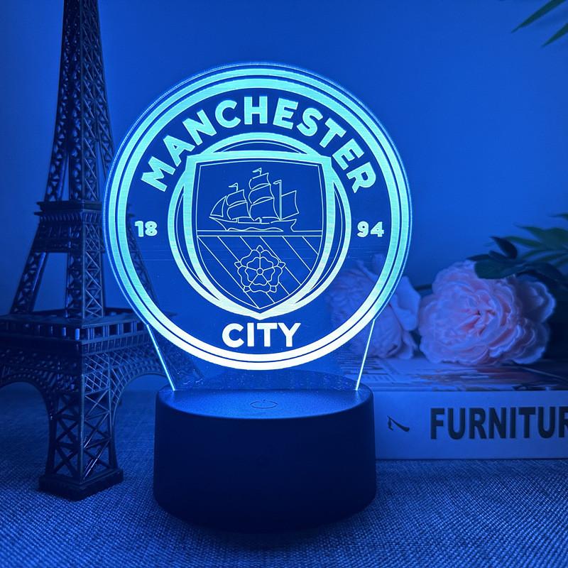 3d Led Night Light Football Desk Lamp Illuminating Lights 7 Color Gift Remote