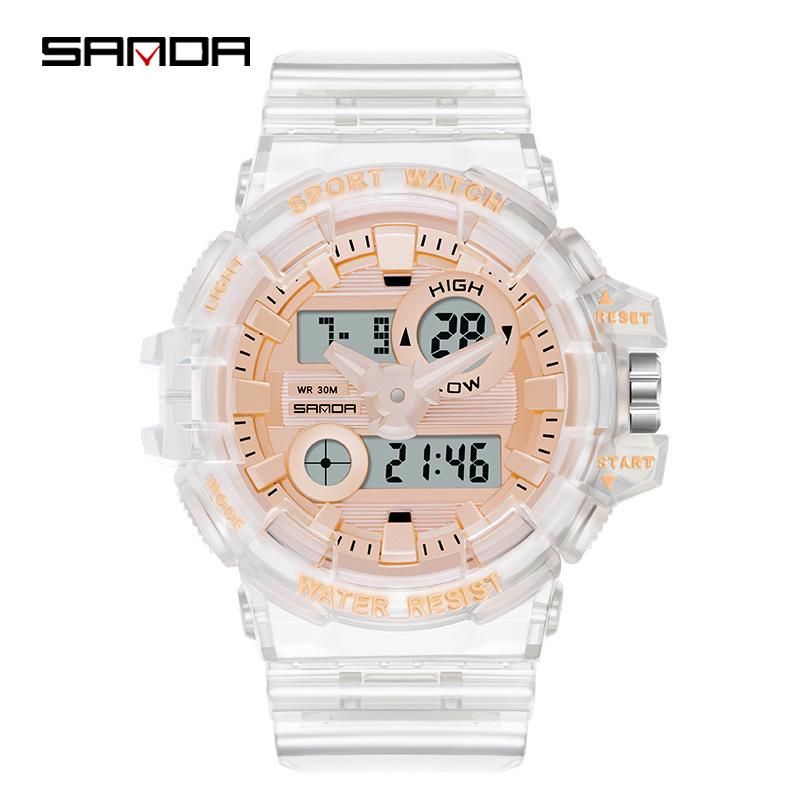 Sanda Student Multifunctional Waterproof Sports Watch with Alarm