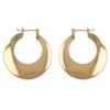 [R7186] - Gold Plated 'Cleapatra' Hoop Earrings - 28 Mm - Width 9 Mm
