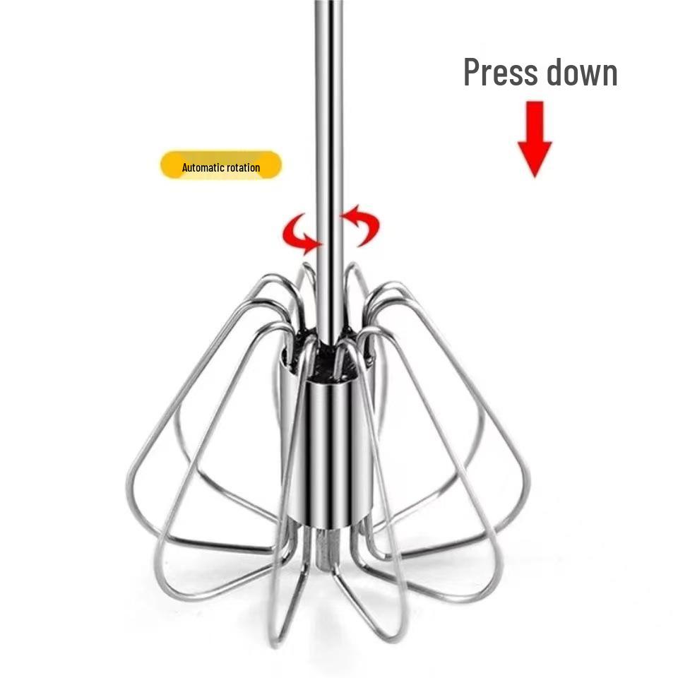 Полуавтоматический ручной венчик-миксер из нержавеющей стали для яиц и выпечки