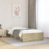 VidaXL Bed Frames Sonoma Oak 75x190 Cm Engineered Wood, Bedroom Furniture, Single Bed, Slatted Base, Bed, Frame 3295711