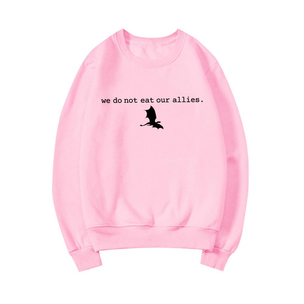 Толстовка We Do Not Eat Our Allies Fourth Wing Basgiath War College Hoodie Унисекс-толстовки с капюшоном Dragon Die or Fly Graphic Hoodies